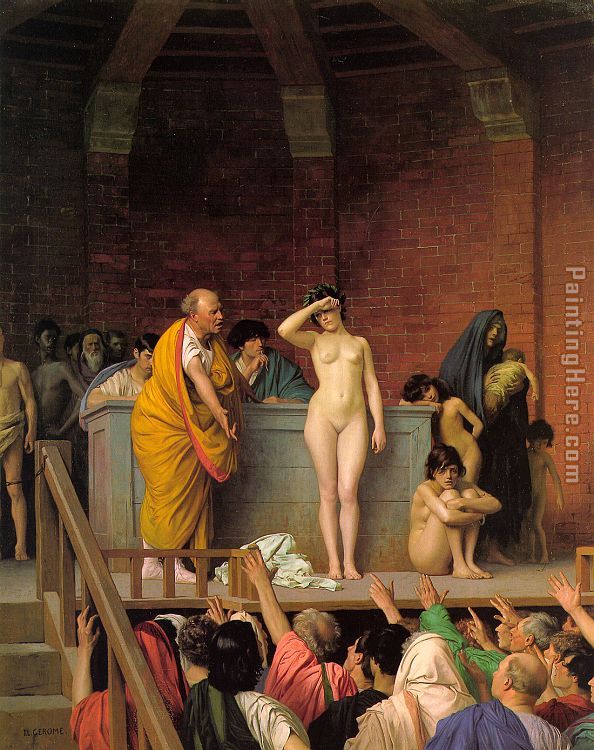 Slave Auction painting - Jean-Leon Gerome Slave Auction art painting